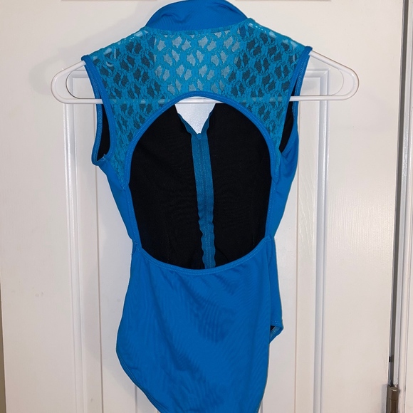 Lace Zip Up Leotard - Picture 2 of 2